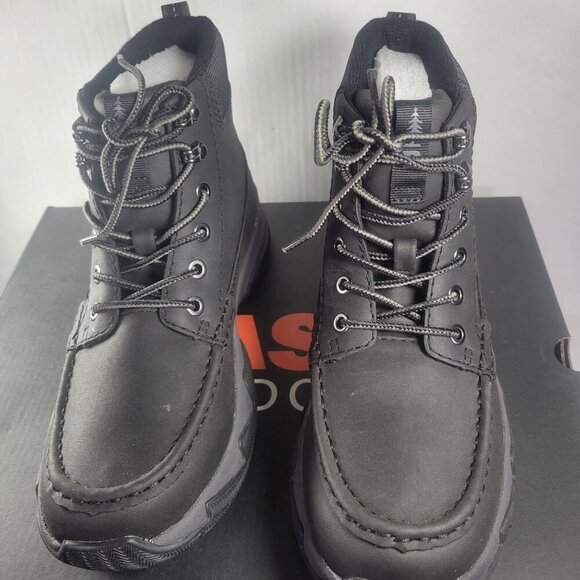 Bass Outdoor Women Black Leather Lace-Up Hiking Boots Size 8.5 - Picture 3 of 7